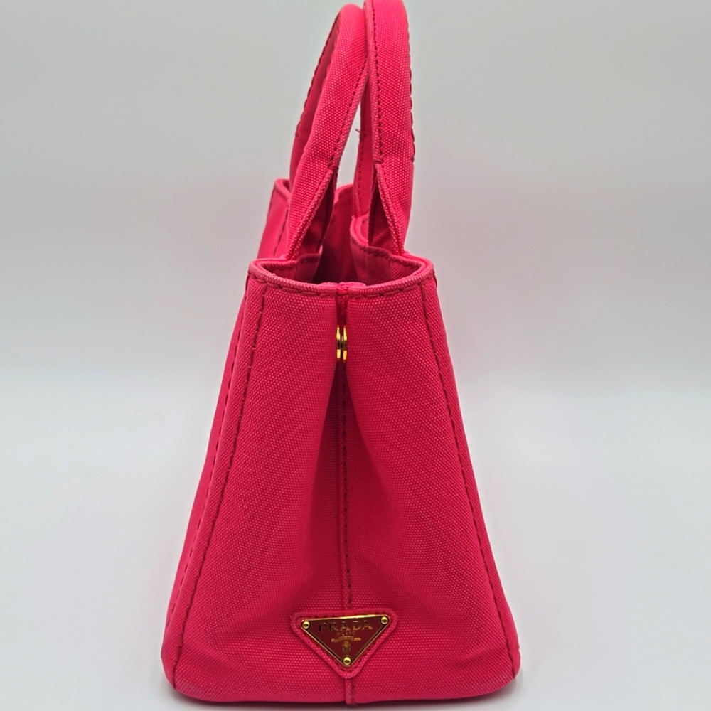 PRADA Canvas Canapa Tote Cotton Denim B2439G Pink - COA included - Picture 4 of 12